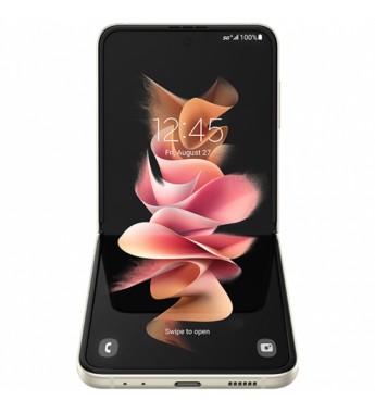 Smartphone Samsung Galaxy Z Flip3 SM-F711B 5G SS 8/128GB 6.7" 12+12/10MP A11 - Cream (GAR. PY/UY/ARG)