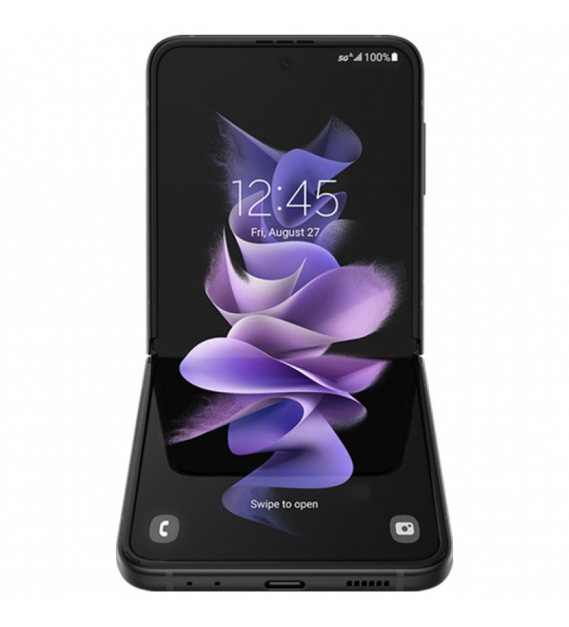 Smartphone Samsung Galaxy Z Flip3 SM-F711B 5G SS 8/256GB 6.7" 12+12/10MP A11 - Phantom Black (GAR. PY/UY/ARG)