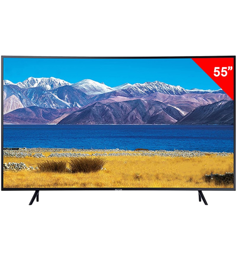 Smart TV LED Curvo de 55" Samsung UN55TU8300 4K UHD con HDMI/USB/Bivolt - Negro