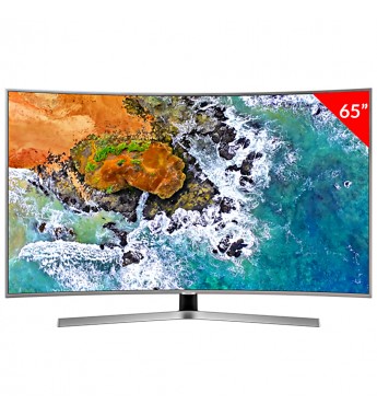 Smart TV LED Curvo de 65" Samsung UN65NU7500 4K UHD con HDMI/USB/Bivolt (2018) - Negro