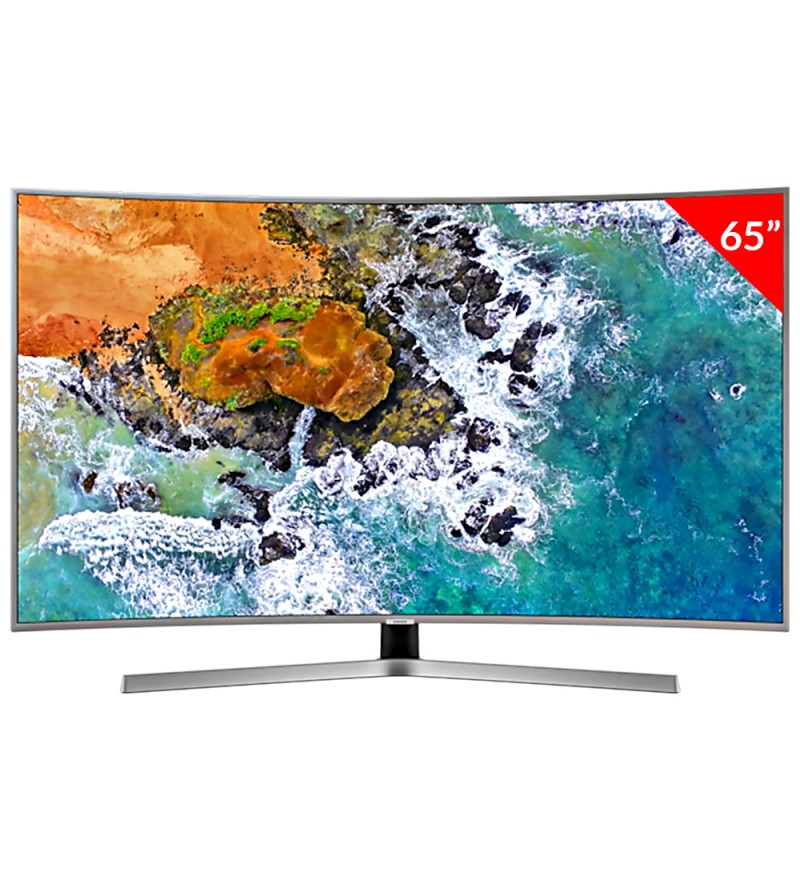 Smart TV LED Curvo de 65" Samsung UN65NU7500 4K UHD con HDMI/USB/Bivolt (2018) - Negro