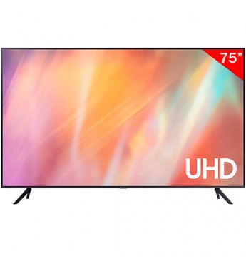 Smart TV LED de 75" Samsung UN75AU7000GX 4K UHD con HDR10+/PurColor/Wi-Fi5/Bivolt (2021) - Negro