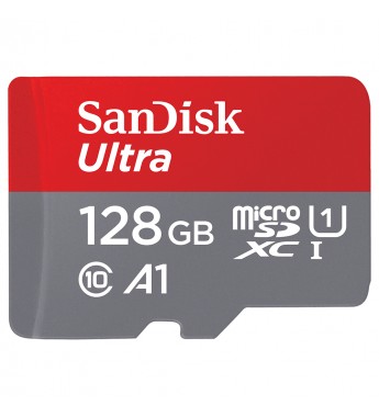 Tarjeta microSD de 128GB SanDisk Ultra SDSQUAR-128G-GN6MA - Rojo/Gris