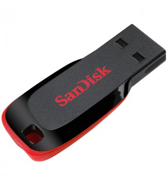 Pendrive SanDisk Cruzer Blade SDCZ50-032G-B35 de 32GB USB - Negro/Rojo