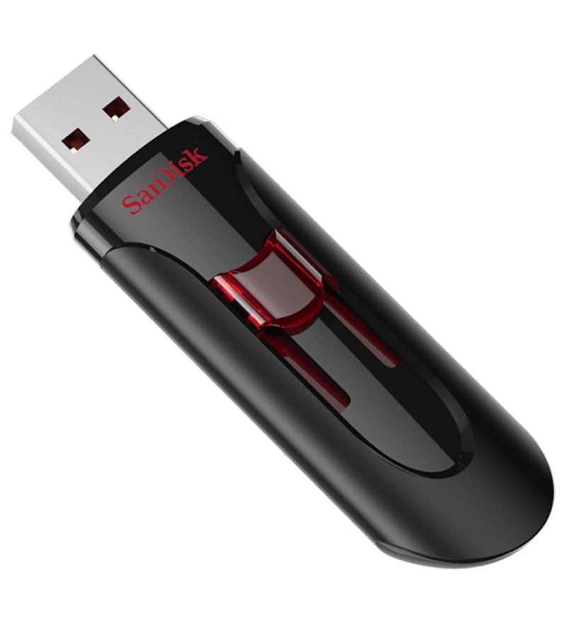 Pendrive SanDisk Cruzer Glide 3.0 SDCZ600-128G-G35 de 128GB USB - Negro/Rojo