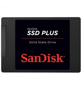 SSD 2.5" SanDisk SSD Plus SDSSDA-120G-G27 de 120GB hasta 530MB/s de Lectura - Negro