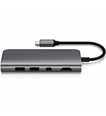 Hub USB-C Multimedia Satechi ST-TCMM8PAM a USB-C/HDMI/RJ45/microSD/SD - Space Gray