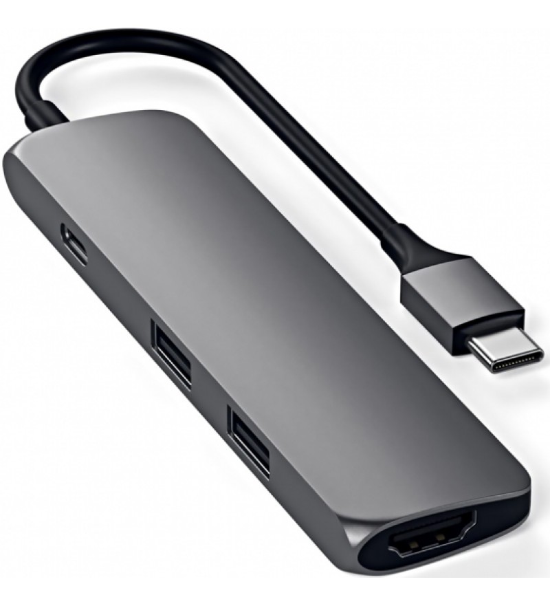 Hub USB-C Satechi Slim Multi-Port ST-CMAM con USB-C/HDMI/USB-A - Space Gray