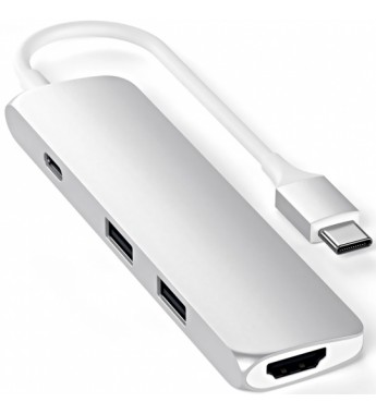 Soporte y Hub de Alumínio Satechi ST-ABHFM USB-C para Mac Mini - Space Gray