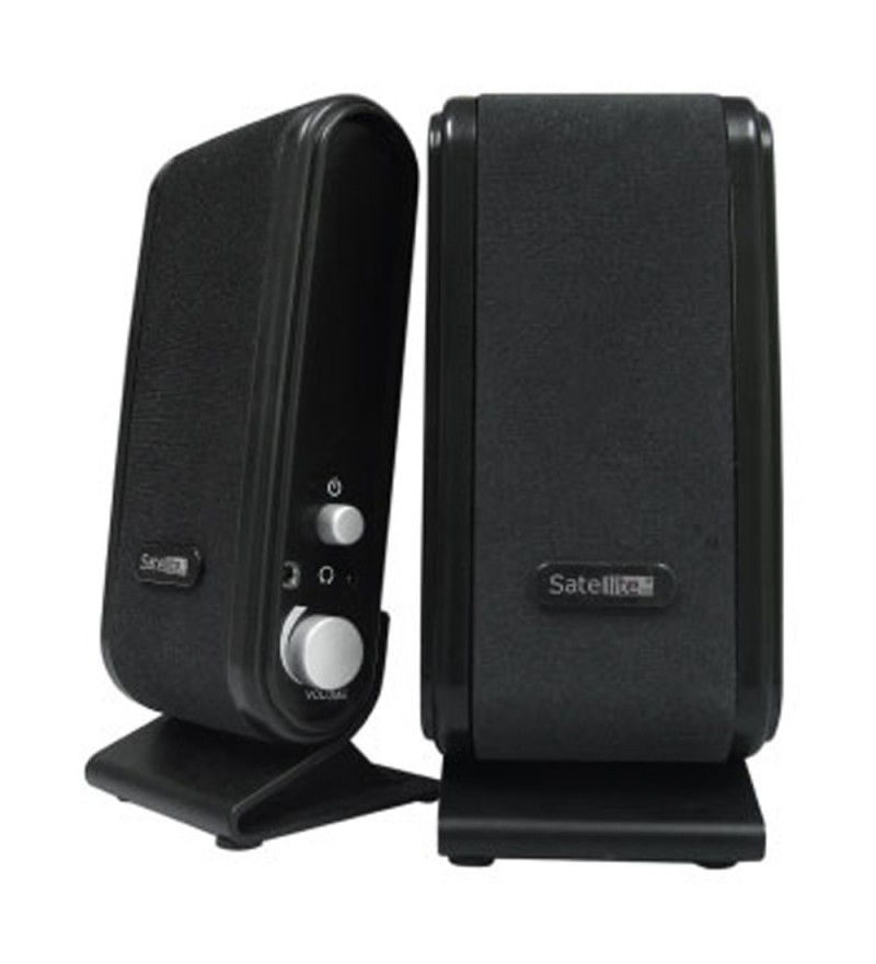 Speaker Satellite S-001 con 2W/Sistema 2.0 - Negro