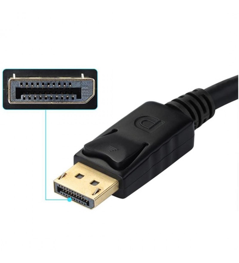 Cable Adaptador HLD Macho DisplayPort para VGA Hembra - Negro