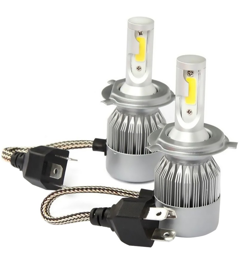 Lámpara C6 LED Headling H4 para Automóvil 36W/3000Lm - Plateado