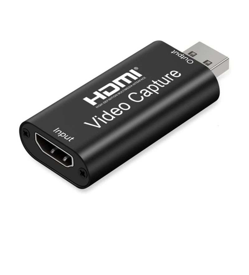 Capturador De Vídeo HDMI A USB 2.0 trasmisión de 1080P a 30 fps - Negro 