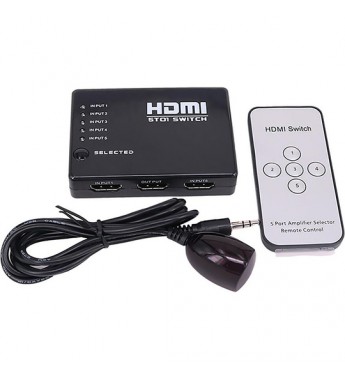 Divisor de Imagen HDMI 5T01 Switch hasta 4K - Negro