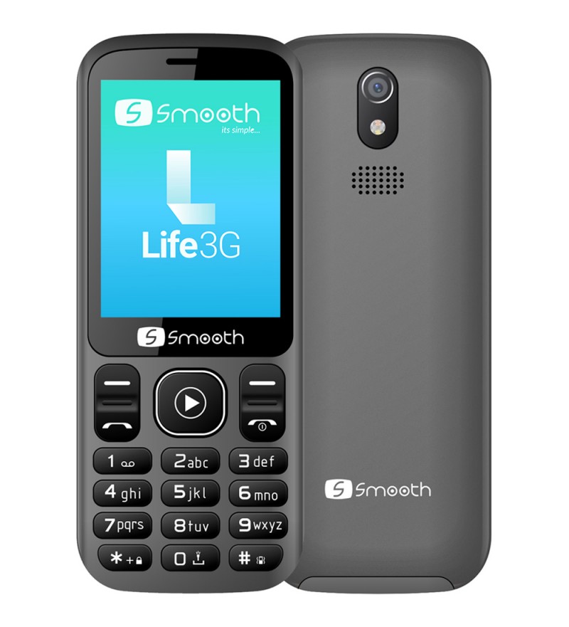 Celular Smooth Life 3G de 2.4" DS 64/128MB con Cámara VGA/Bluetooth - Gris