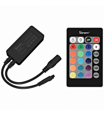 Controlador Smart Sonoff L2-C con Control Remoto para Tira LED RGB - Negro