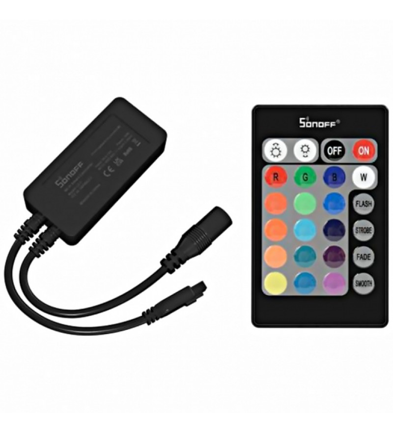 Controlador Smart Sonoff L2-C con Control Remoto para Tira LED RGB - Negro