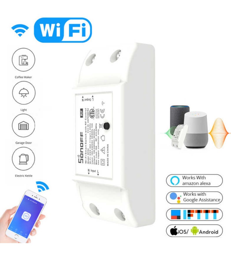 Interruptor Inalámbrico Smart Sonoff DIY RFR2 M0802010002 Wi-Fi/2200W - Blanco