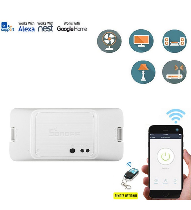 Interruptor Inalámbrico Smart Sonoff Basic DIY RFR3 IM190314002 Wi-Fi/2200W - Blanco