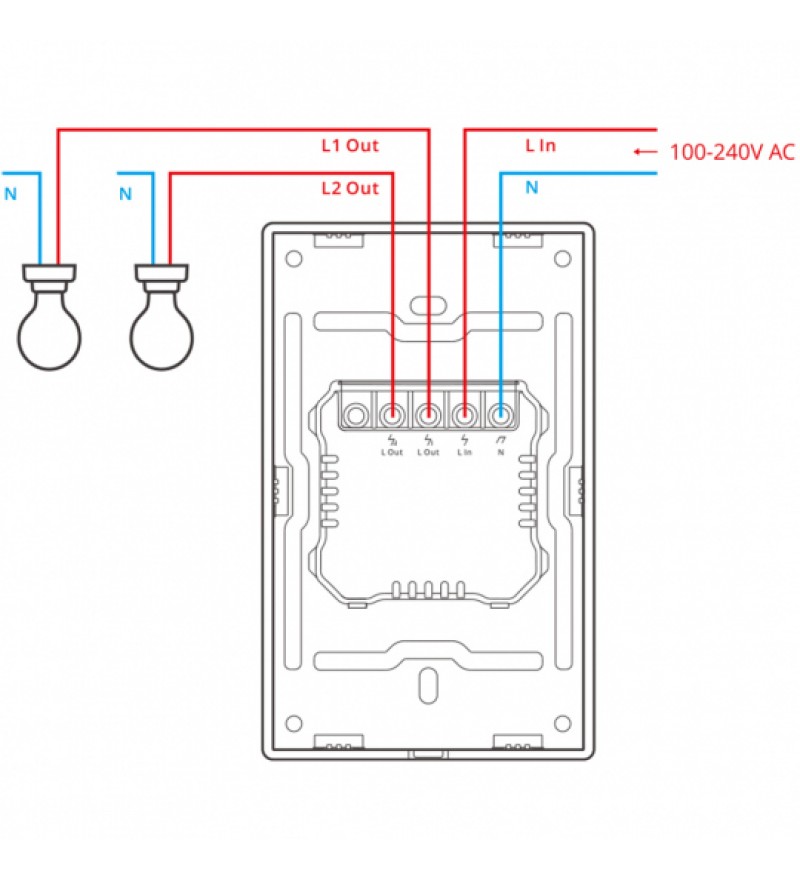 Interruptor de Pared Inteligente Sonoff NSPanel-USW Pantalla 3.5" Wi-Fi/Bluetooth/Bivolt - Blanco