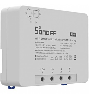 Interruptor Inalámbrico Smart Sonoff POWR3 6920075776768 Wi-Fi/5500W - Blanco