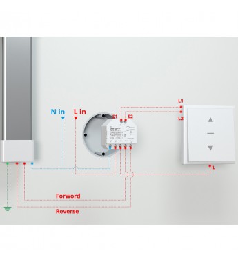 Interruptor Smart Sonoff DUALR3 2-Gang Wi-Fi Smart Switch - Blanco