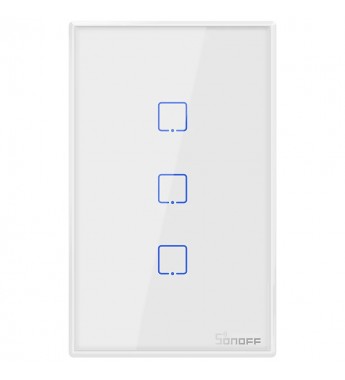 Interruptor de Pared Inteligente Smart Sonoff T2US3C Wi-Fi/3 Botones - Blanco
