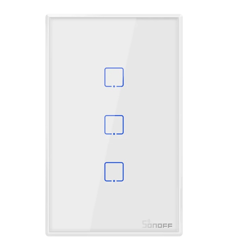 Interruptor de Pared Inteligente Smart Sonoff T2US3C Wi-Fi/3 Botones - Blanco