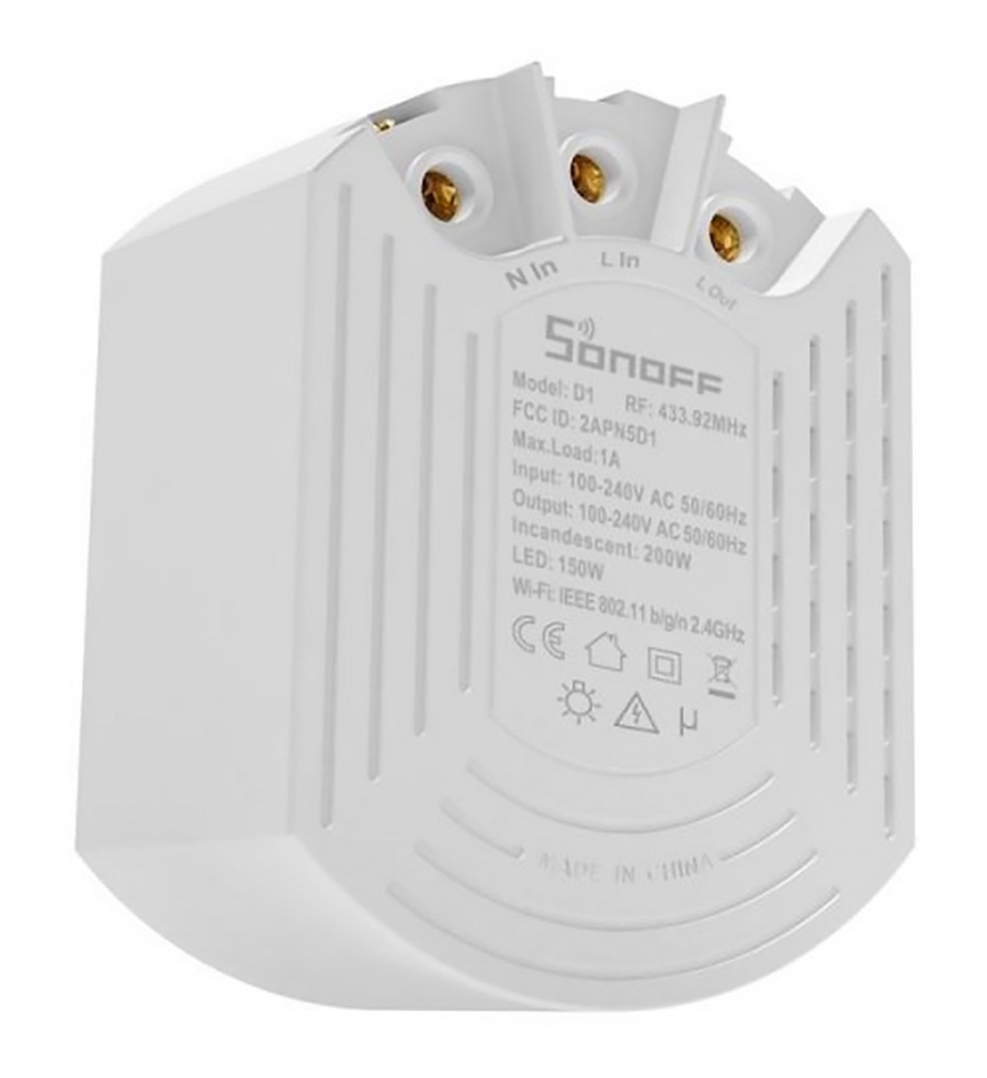Interruptor Regulador de Luz Sonoff D1 Wi-Fi Smart Dimmer Switch