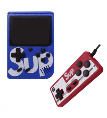 Consola Sup Game Box Plus con 400 Juegos/A.V + Control Remoto - Azul/Rojo