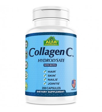 Suplemento Alfa Collagen C Hidrolysate - 200 Cápsulas (0903)