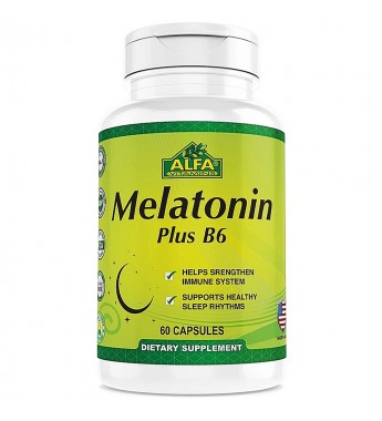Suplemento Alfa Melatonin Plus B6 - 60 Cápsulas (0982)