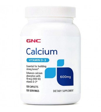 Suplemento GNC Calcium VITAMIN D-3 600mg - 120 Cápsulas (17774)