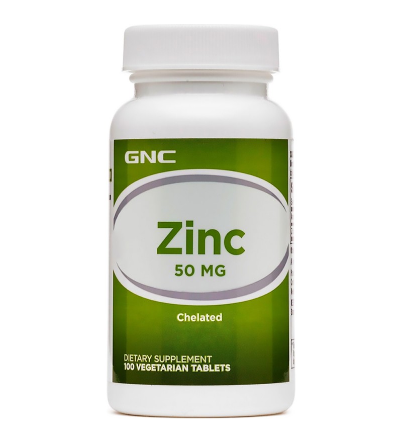 Suplemento GNC Zinc 50mg - 100 Cápsulas Chelated