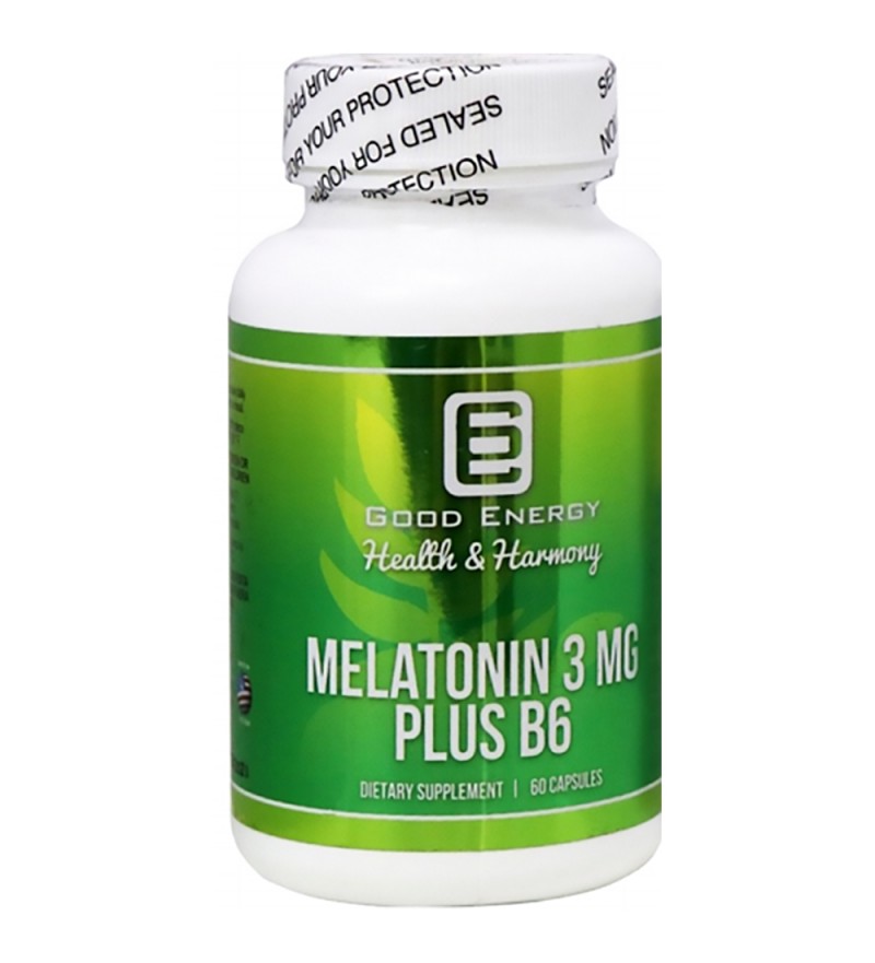 Suplemento Good Energy Melatonin 3mg Plus B6 - 60 Cápsulas (8718)