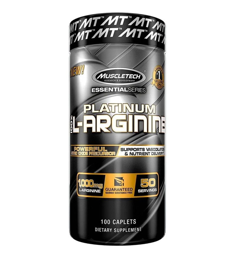 Suplemento Muscletech Platinum L-Arginine 1000mg - 100 Comprimidos (3141)