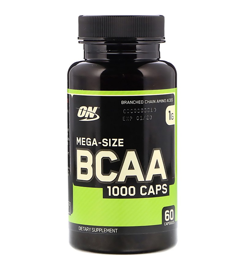 Suplemento Optimum Nutrition Mega-Size BCAA 1000 CAPS - 60 Cápsulas (2035)