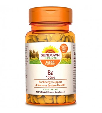 Suplemento Sundown Naturals B6 100mg - 150 Comprimidos (12590)