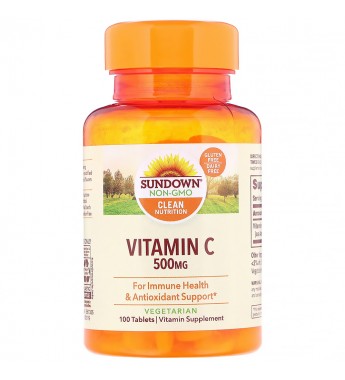 Suplemento Sundown Naturals Vitamin C 500mg - 100 Comprimidos (0517)