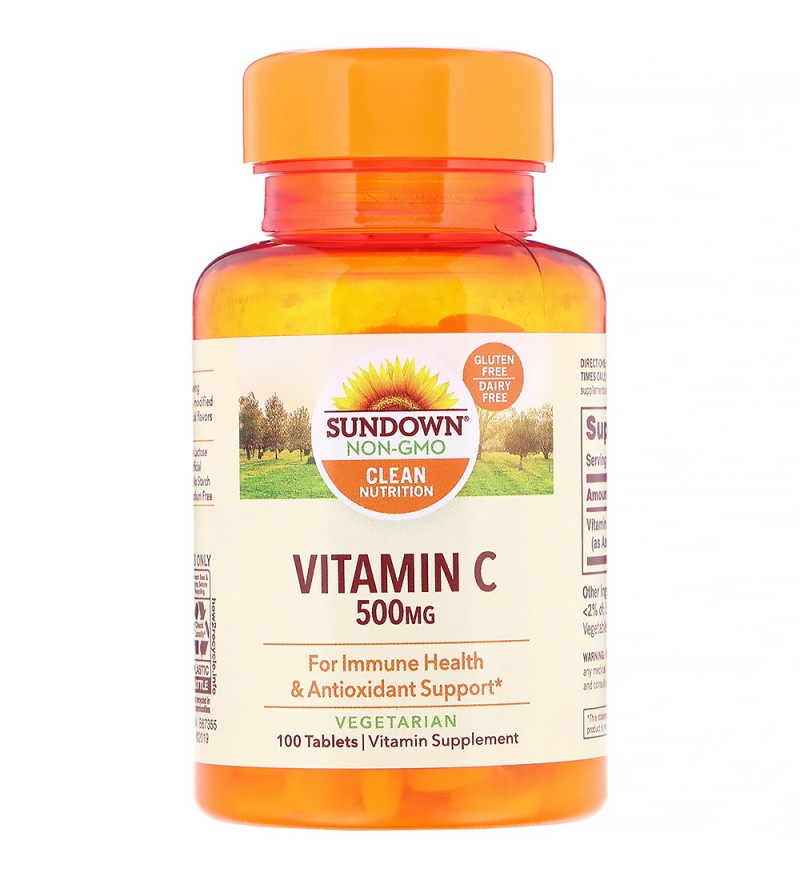 Suplemento Sundown Naturals Vitamin C 500mg - 100 Comprimidos (0517)