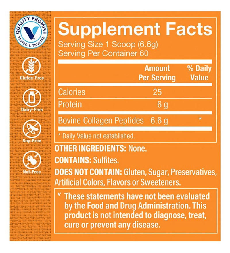 Suplemento The Vitamin Shoope Grass-Fed Collagen Peptides Powder Sin Sabor - 396g (4125)