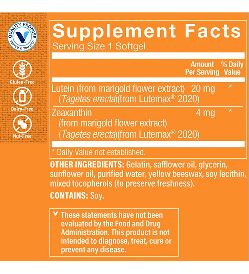 Suplemento The Vitamin Shoope Lutein 20mg - 60 Cápsulas (3087)