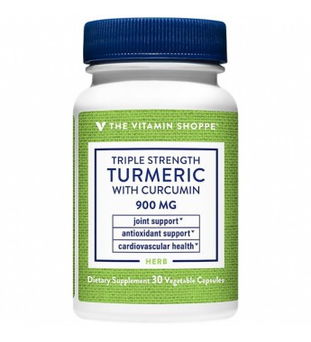 Suplemento The Vitamin Shoope Triple Strength Turmeric with Curcumin 900MG - 30 Cápsulas Vegetales (9198)