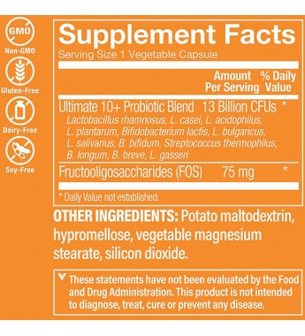 Suplemento The Vitamin Shoope Ultimate 10+ Probiotics 13 Billion - 30 Cápsulas Vegetales (8169)