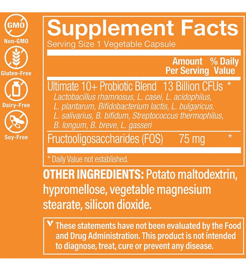 Suplemento The Vitamin Shoope Ultimate 10+ Probiotics 13 Billion - 30 Cápsulas Vegetales (8169)