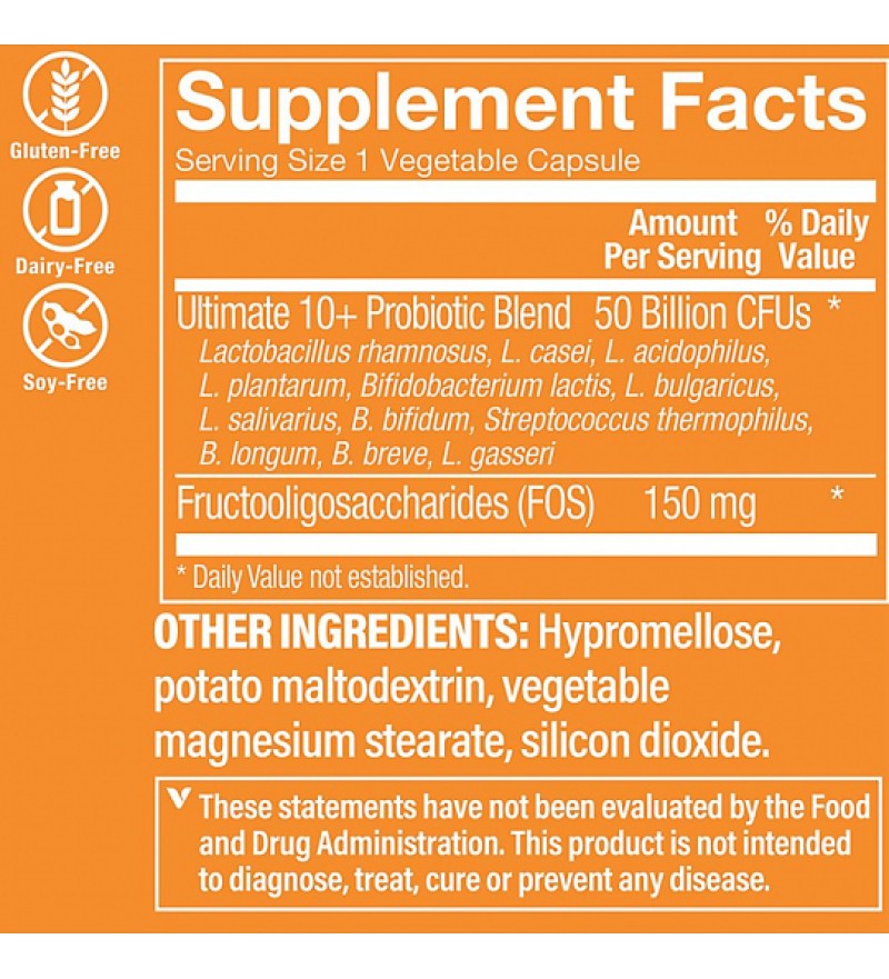 Suplemento The Vitamin Shoope Ultimate 10+ Probiotics 50 Billion - 30 Cápsulas Vegetales (8220)