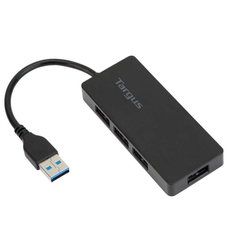 Hub USB Targus ACH124US con 4 puertos USB 3.0 - Negro