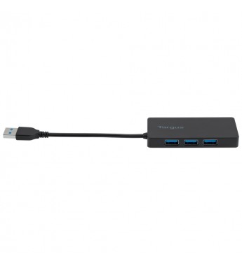 Hub USB Targus ACH124US con 4 puertos USB 3.0 - Negro