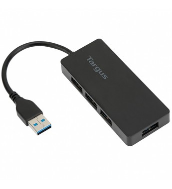 Hub USB Targus ACH154 con 4 puertos USB 3.0 - Negro