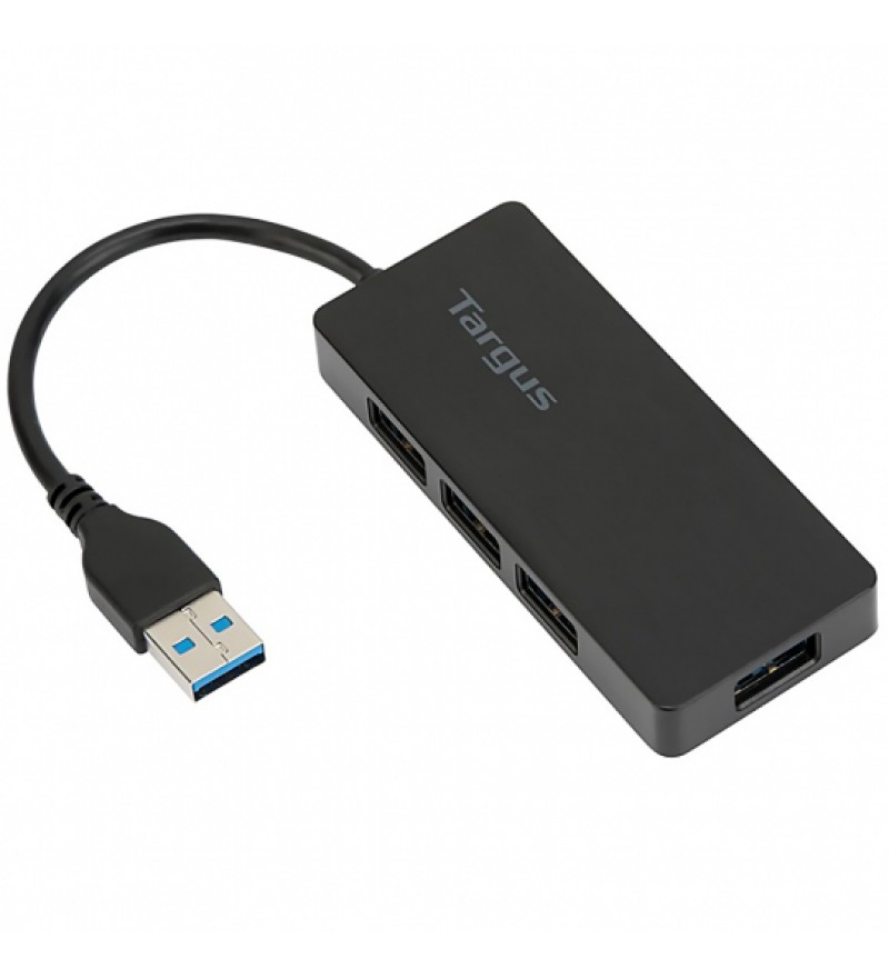 Hub USB Targus ACH154 con 4 puertos USB 3.0 - Negro